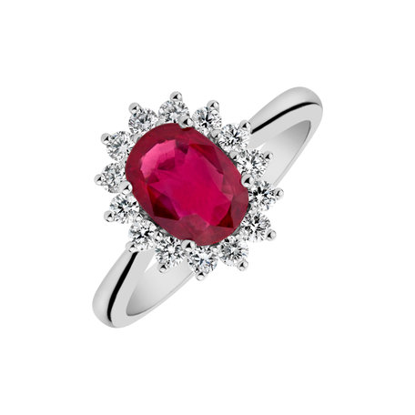 Diamond ring with Ruby Fabulous Lady