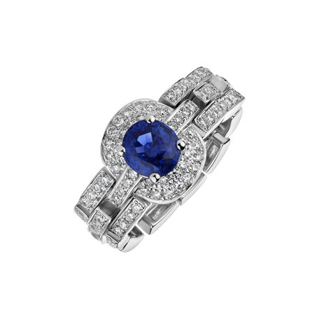 Diamond ring with Sapphire Nichele