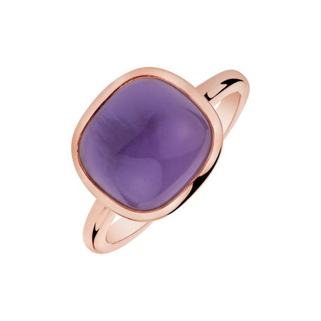 Ring with Amethyst and Mother of Pearl Fiorella