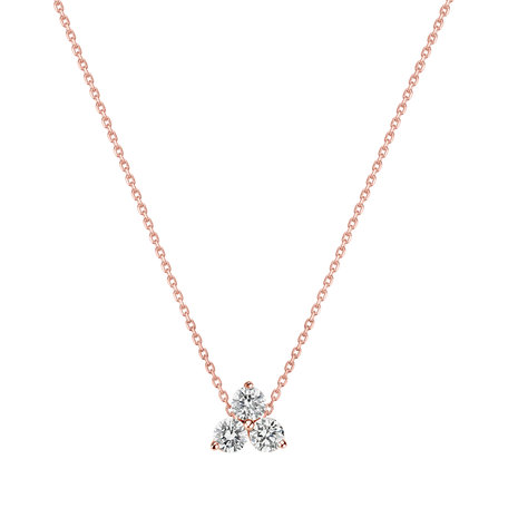 Diamond necklace Sparkling Trefoil