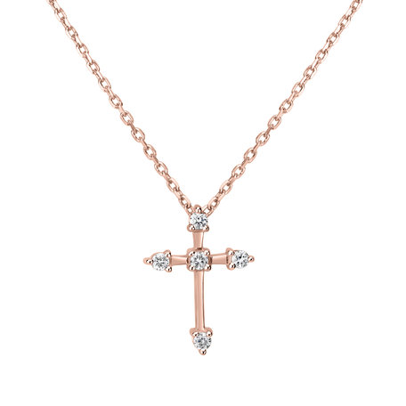 Diamond necklace Shiny Cross