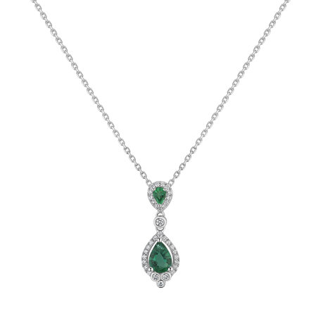 Diamond pendant with Emerald Kingdom Call