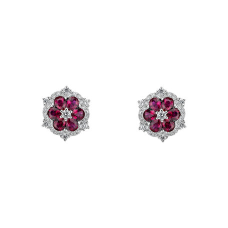 Diamond earrings with Ruby Sawyer