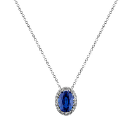 Diamond necklace with Sapphire King of Darkness