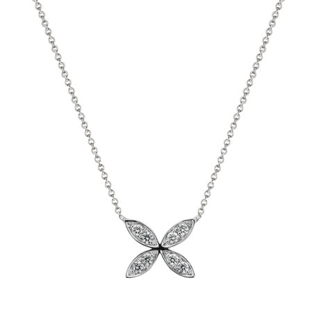 Diamond necklace Fourleaf