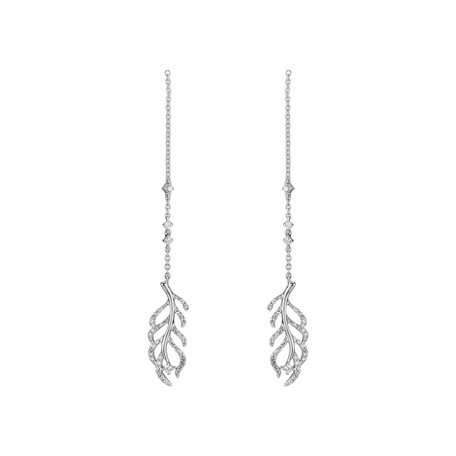 Diamond earrings Starry Feather