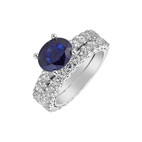 Diamond ring with Sapphire Sapphire Soul