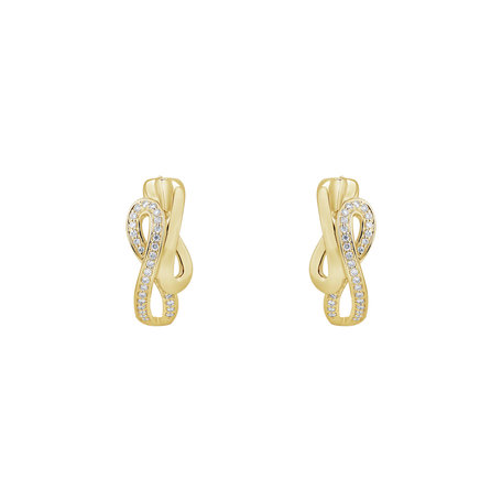 Diamond earrings Double Infinity