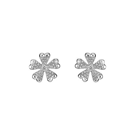 Diamond earrings Shiny Flower