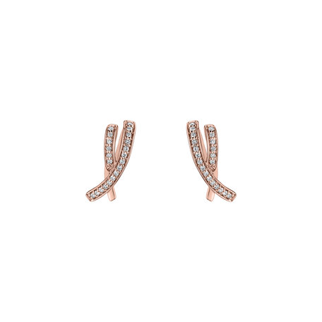 Diamond earrings Crossed Fantasy