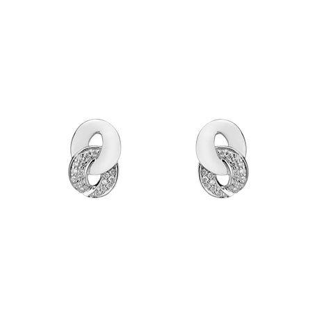 Diamond earrings Double Circle