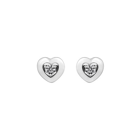 Diamond earrings Delicate Hearts