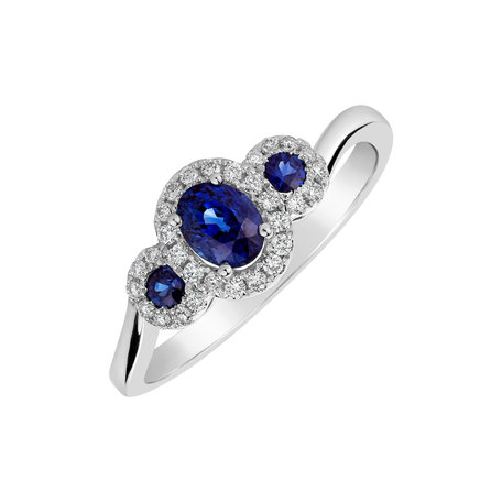 Diamond ring with Sapphire Denijs