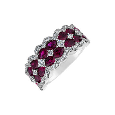 Diamond ring with Ruby Diluc