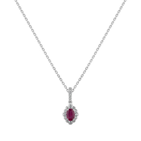 Diamond pendant with Ruby Secret of Kingdom