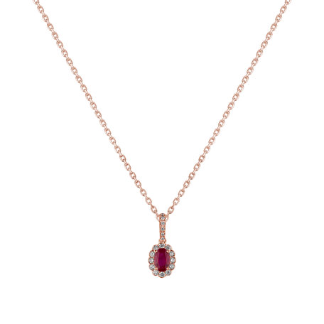 Diamond pendant with Ruby Desmond Secret