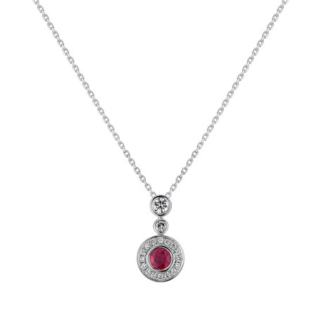 Diamond pendant with Ruby Fairbreeze