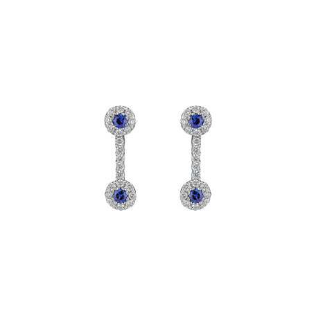 Diamond earrings and Sapphire Preston