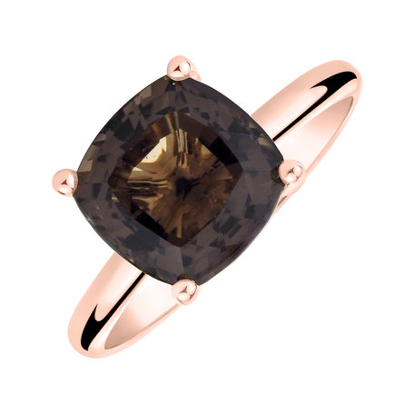 Ring with Smoky Quartz Bonbon