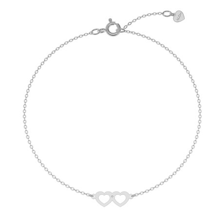 Diamond bracelet Two Hearts