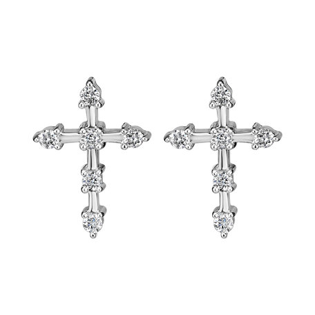 Diamond earrings Sparkling Cross