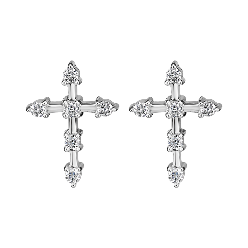 Diamond earrings Sparkling Cross