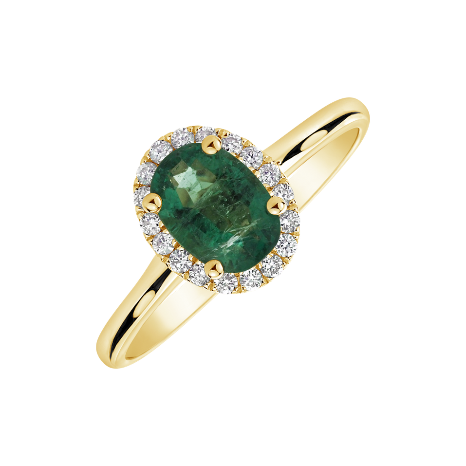 Diamond ring with Emerald Princess Wish