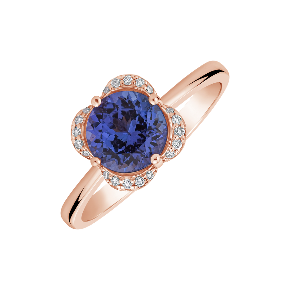 Diamond ring with Tanzanite Tender Blessing