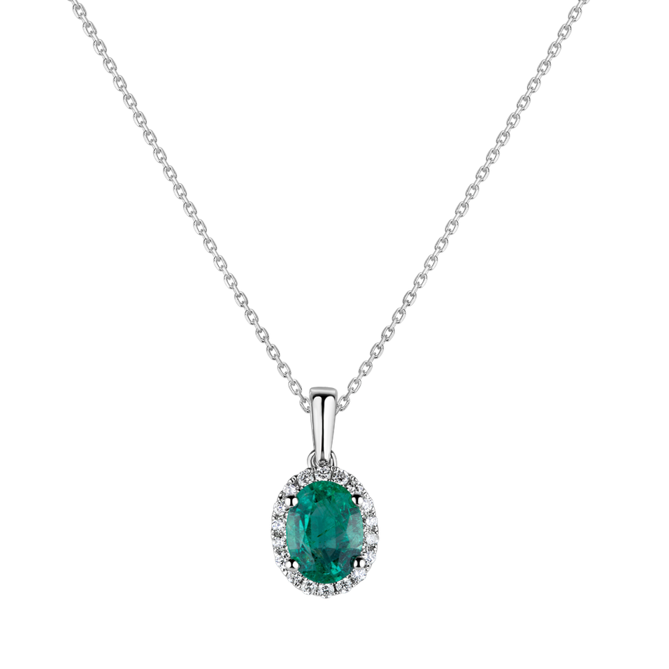 Diamond pendant with Emerald Princess Essence