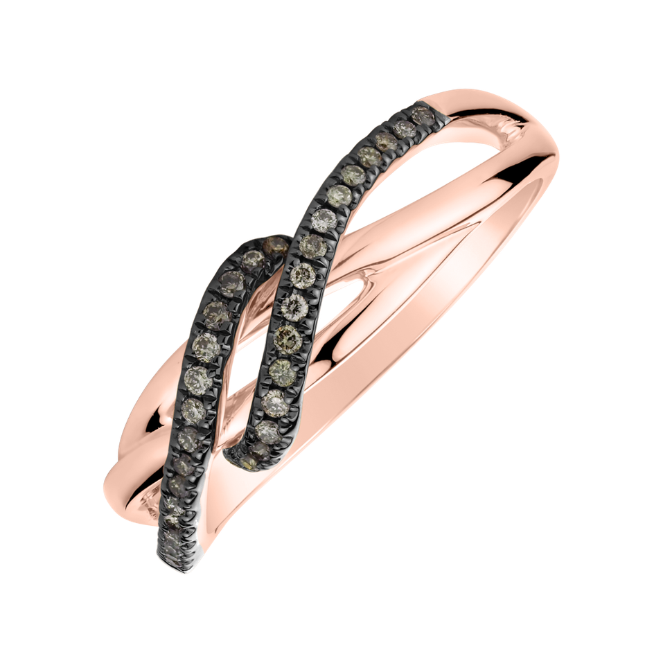 Ring with brown diamonds Vivid Elegance