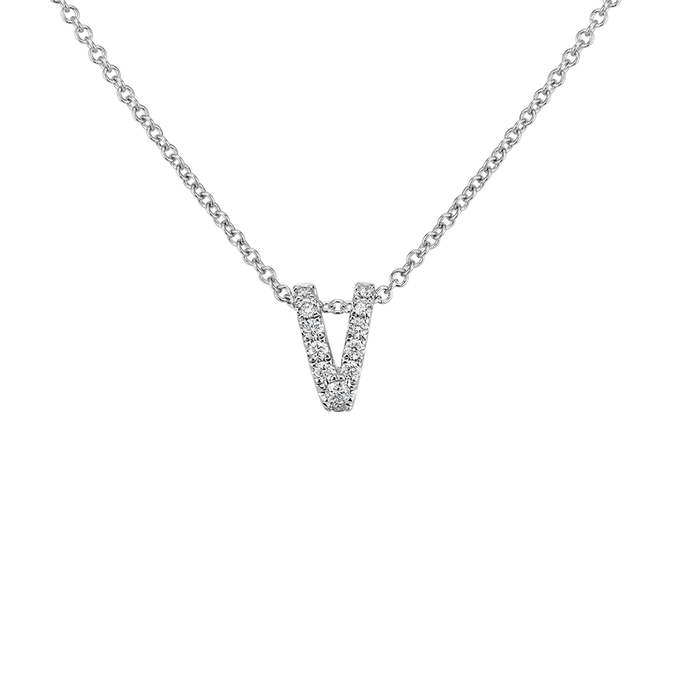 Diamond necklace Diamond Letter