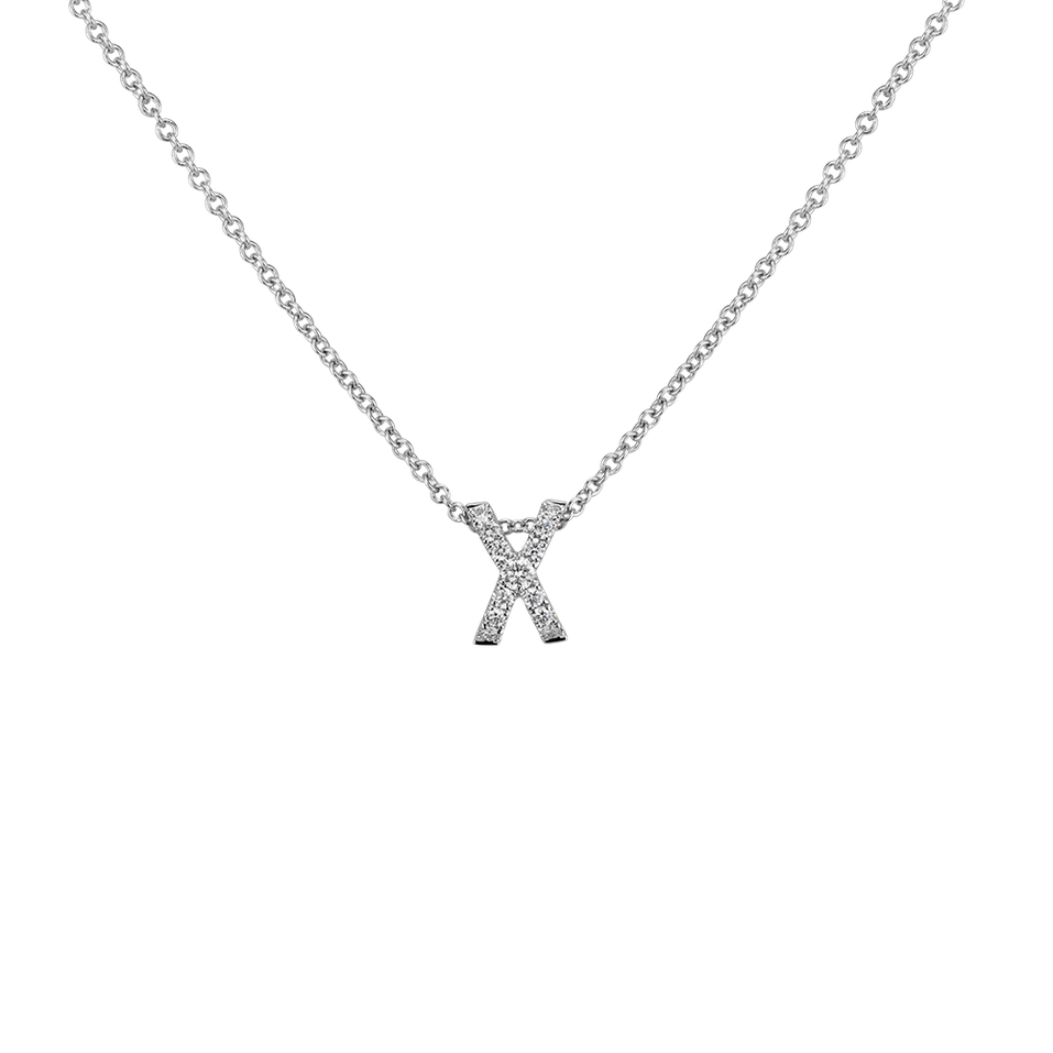 Diamond necklace Diamond Letter