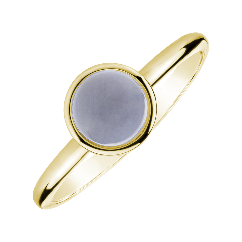 Ring with Blue Chalcedony Bonbon