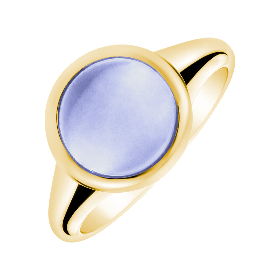 Ring with Blue Chalcedony Bonbon