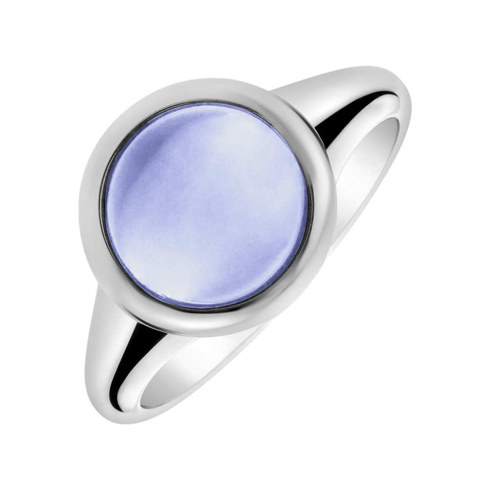 Ring with Blue Chalcedony Bonbon