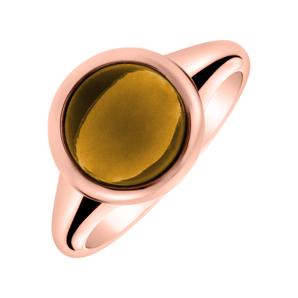 Ring with Cognac Quartz Bonbon