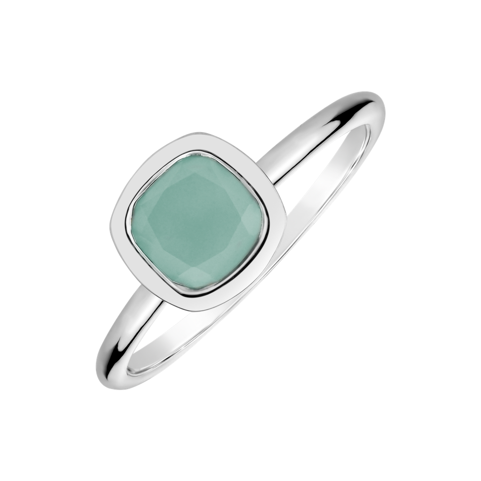 Ring with Blue Chalcedony Bonbon