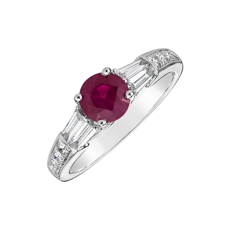 Diamond ring with Ruby Ruby Sparkle