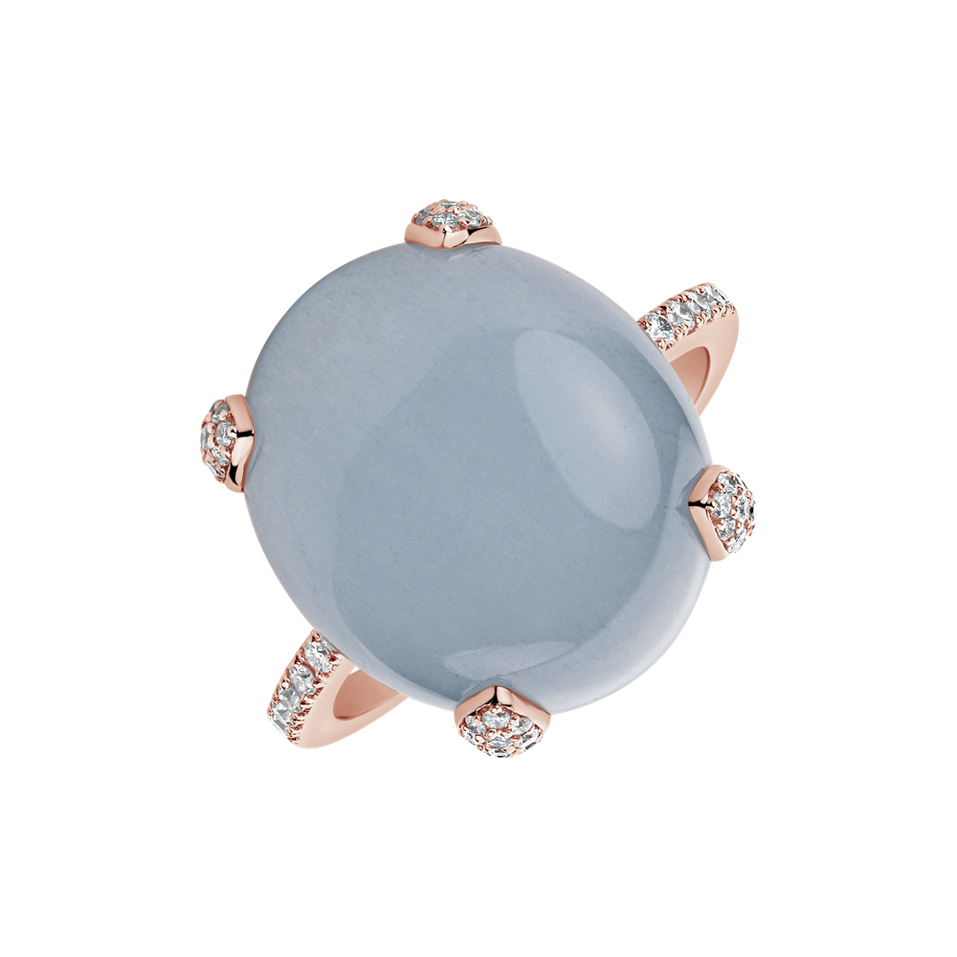 Diamond ring with Aquamarine Niche