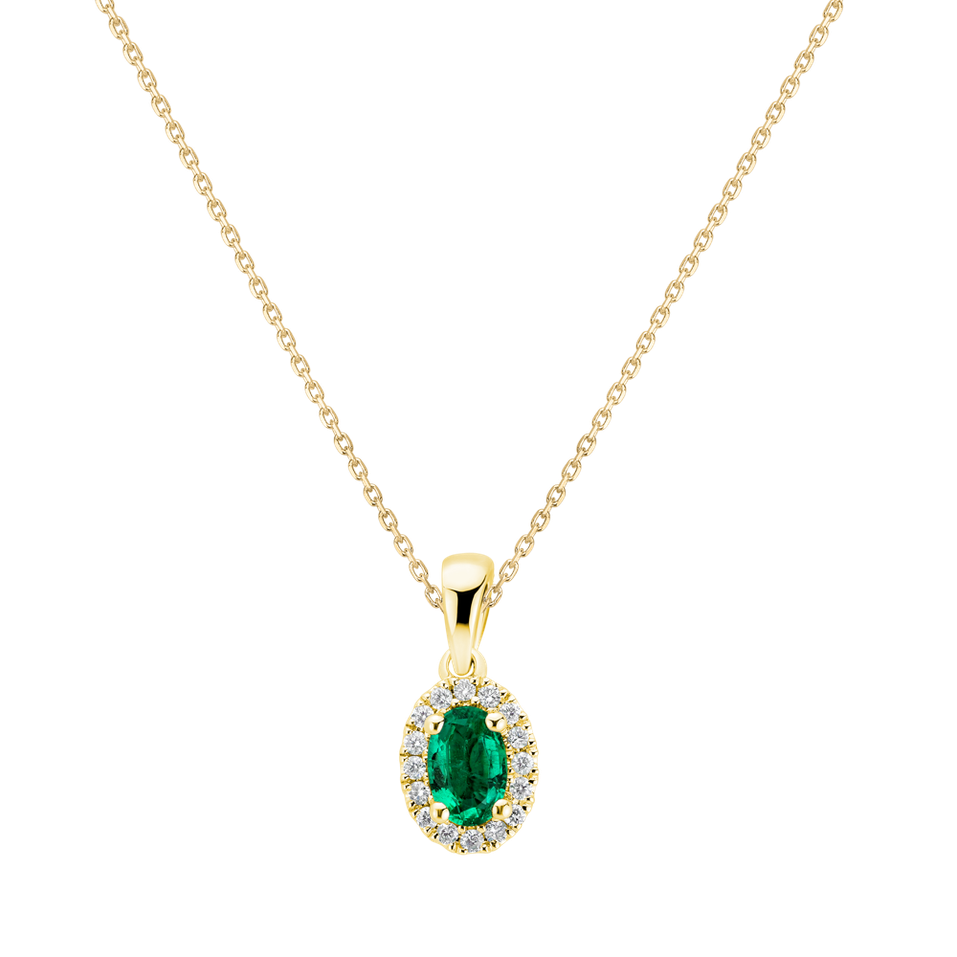 Diamond pendant with Emerald Princess Essence