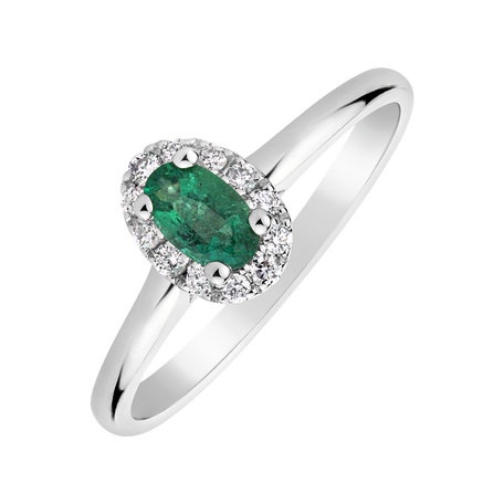 Diamond ring with Emerald Princess Wish