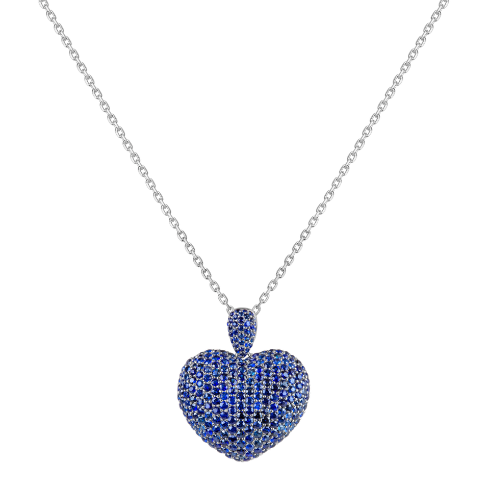 Pendant with Sapphire Heart Brilliance