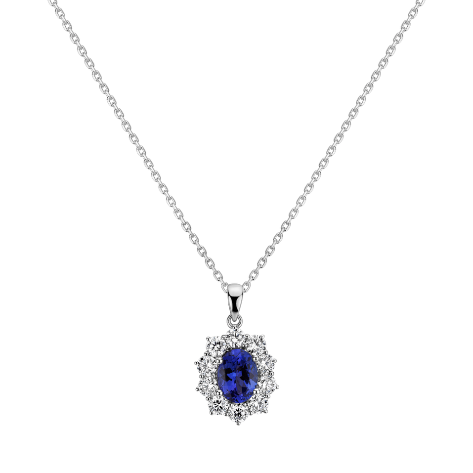 Diamond pendant with Tanzanite Goddess Elegance