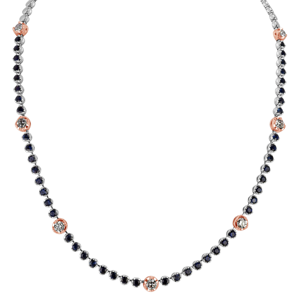 Diamond necklace with Sapphire Heavenly