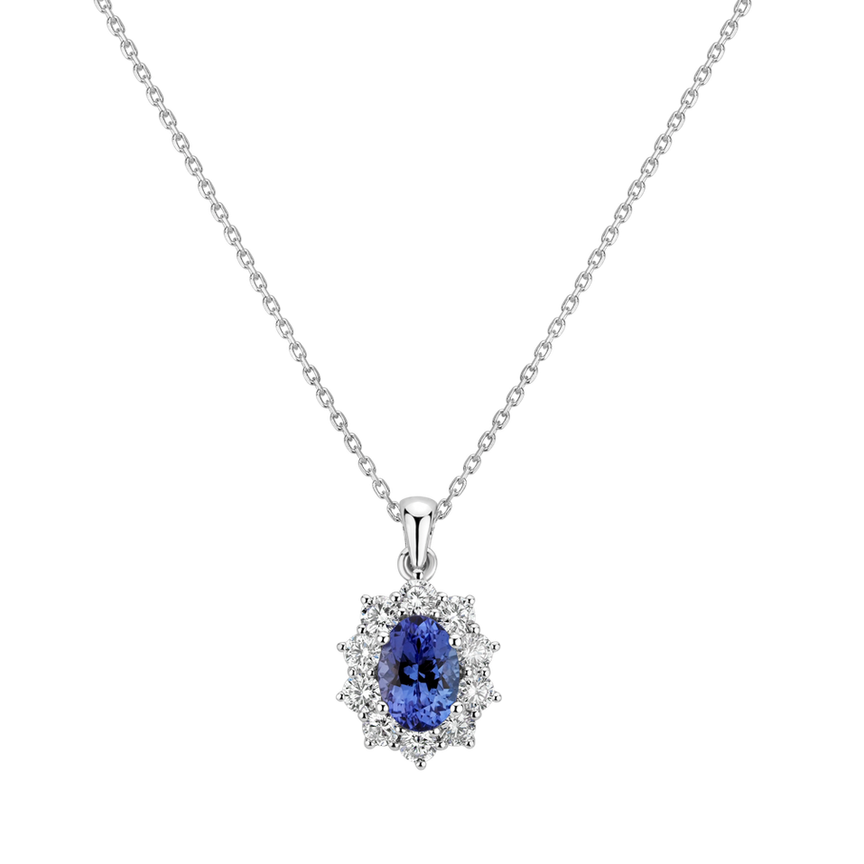 Diamond pendant with Tanzanite Goddess Elegance