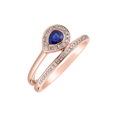 Diamond ring with Sapphire Perrette