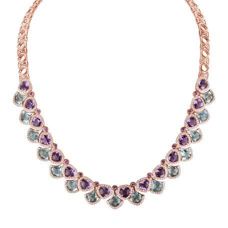 Diamond necklace with gemstones Shadowplay