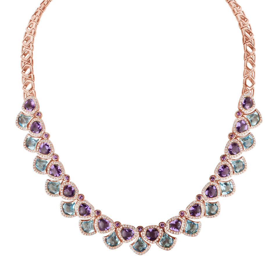 Diamond necklace with gemstones Shadowplay