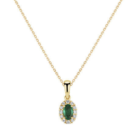 Diamond pendant with Emerald Princess Essence