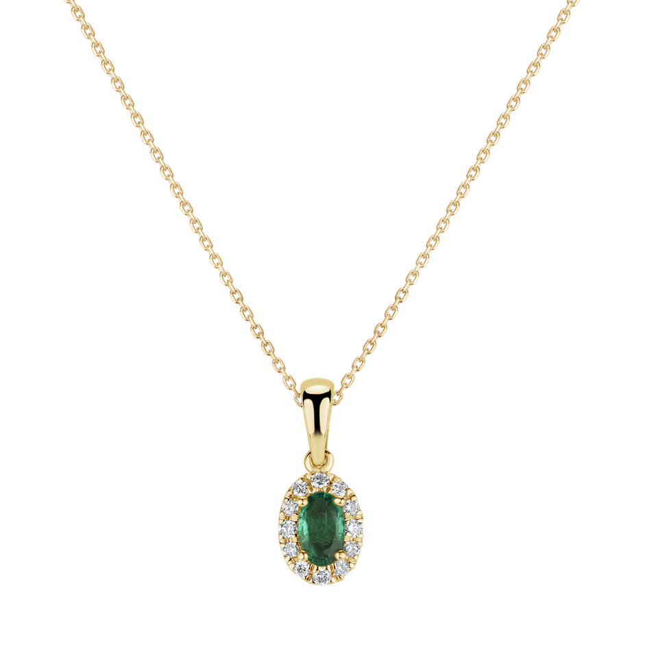 Diamond pendant with Emerald Princess Essence